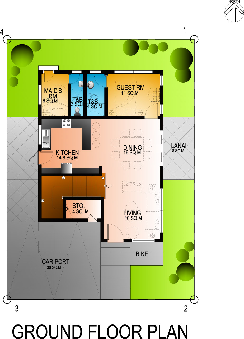 4 Storey  Residential  Building  Floor  Plan  Zion Modern House 